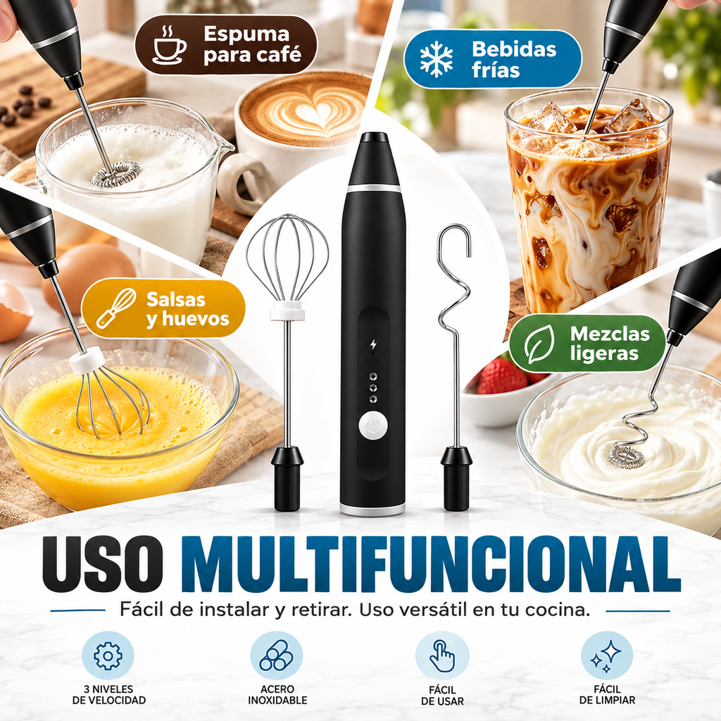 Usos del espumador blanco en café, bebidas y recetas